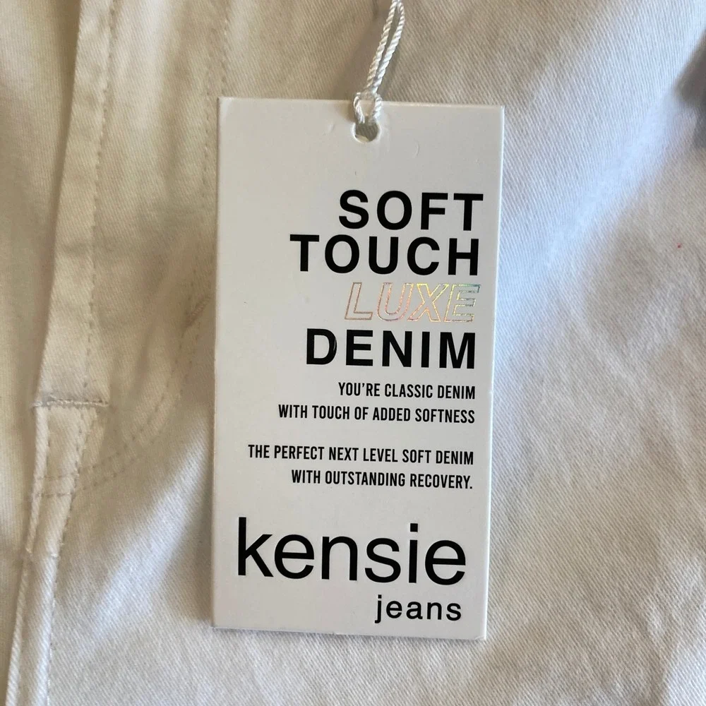 NEW Kensie Jeans 4/27 (26x27) Violet High Rise Skinny White Raw Hem Denim NWT